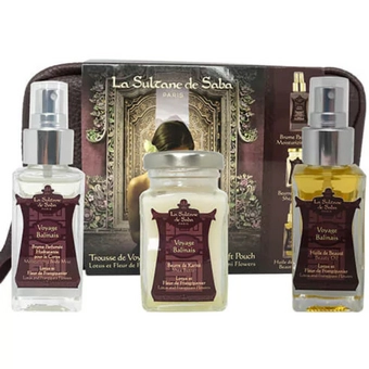 Набір для тіла Балі “Лотос та Франжипані” La Sultane De Saba Balinese Gift Pouch Lotus & Fleur De Frangipanier