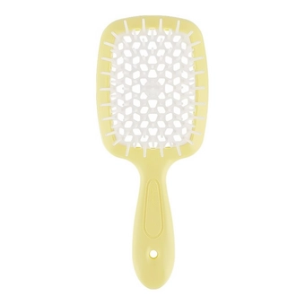 Гребінець Janeke SMALL SUPER BRUSH жовтий (пастель) з білим
