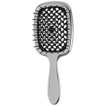 Гребінець Janeke SUPER BRUSH срібний з чорним